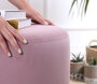 Atelier Del Sofa Puf de Terciopelo Rosa